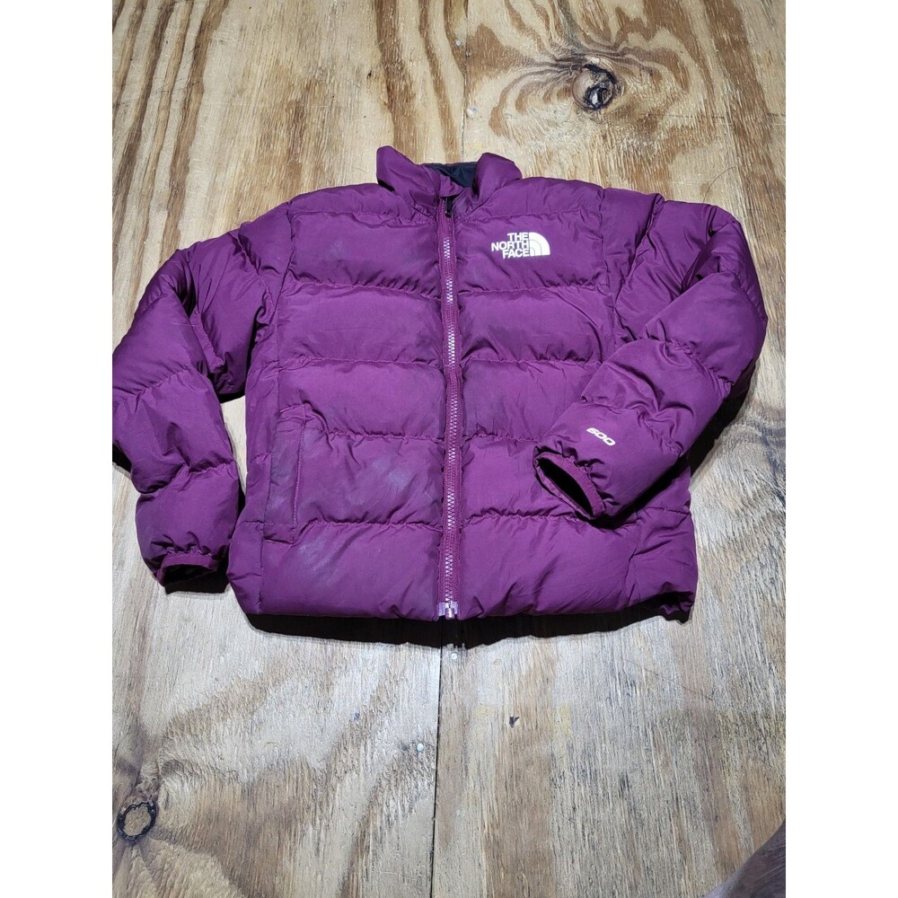 The North Face Girls Puffer Jacket 600 Reversible Teen Small Zip Hood @K2